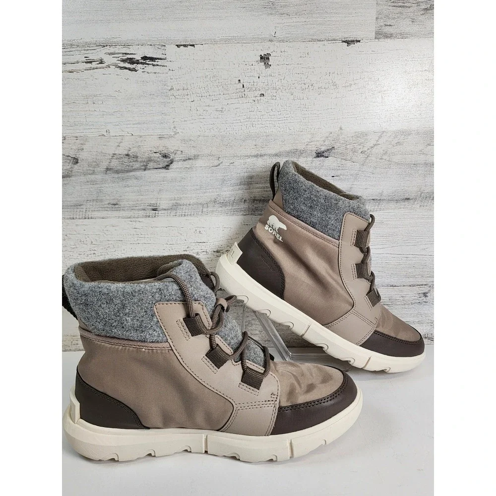 Sorel Kinetic Impact NXT Boot Women Size 9 Brown Waterproof Winter Ankle